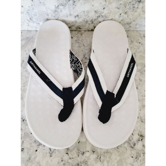 Orthaheel 7 Tide Comfort Thong Flip Flop Sandals Arch Support White Women 7 US - Picture 1 of 5